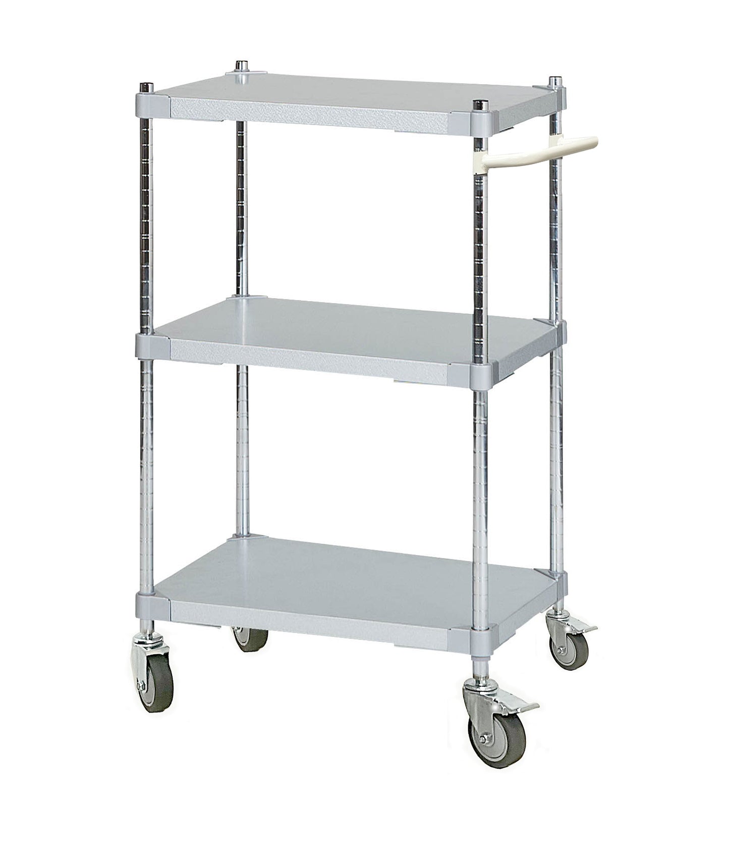 PROFACE Carrello in acciaio Galvalume con maniglia a 3 ripiani, altezza 105 cm, profondità 46 cm, larghezza 60 cm TGGS3-46609