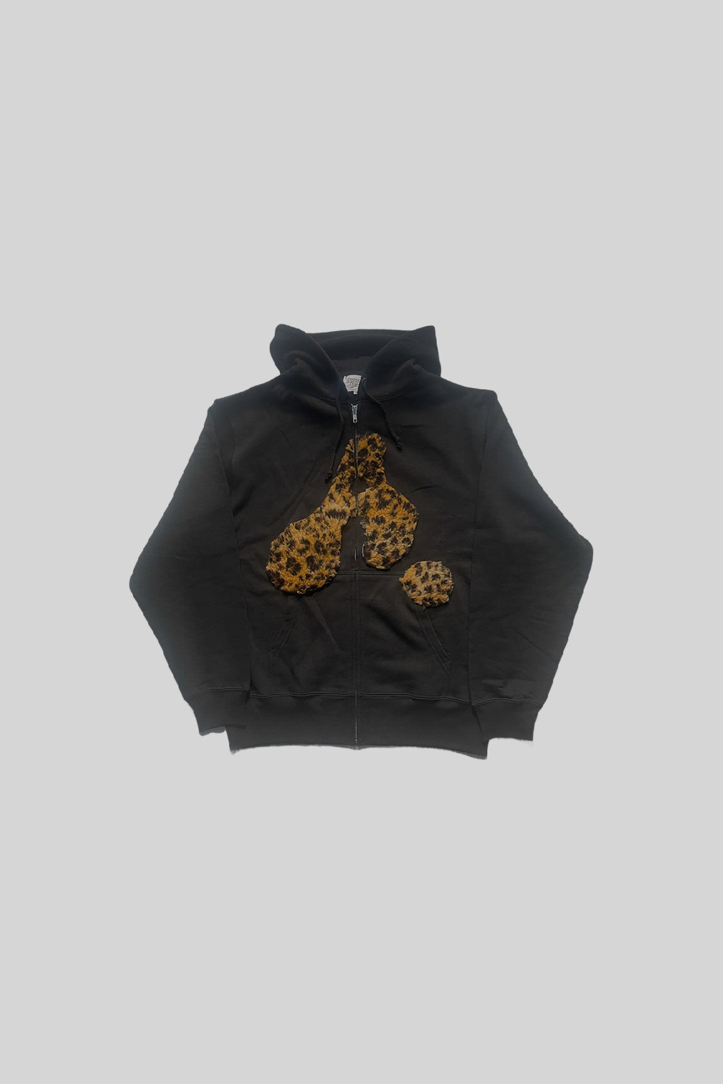 FELPA CON CAPPUCCIO E ZIP "A" (LEOPARD)