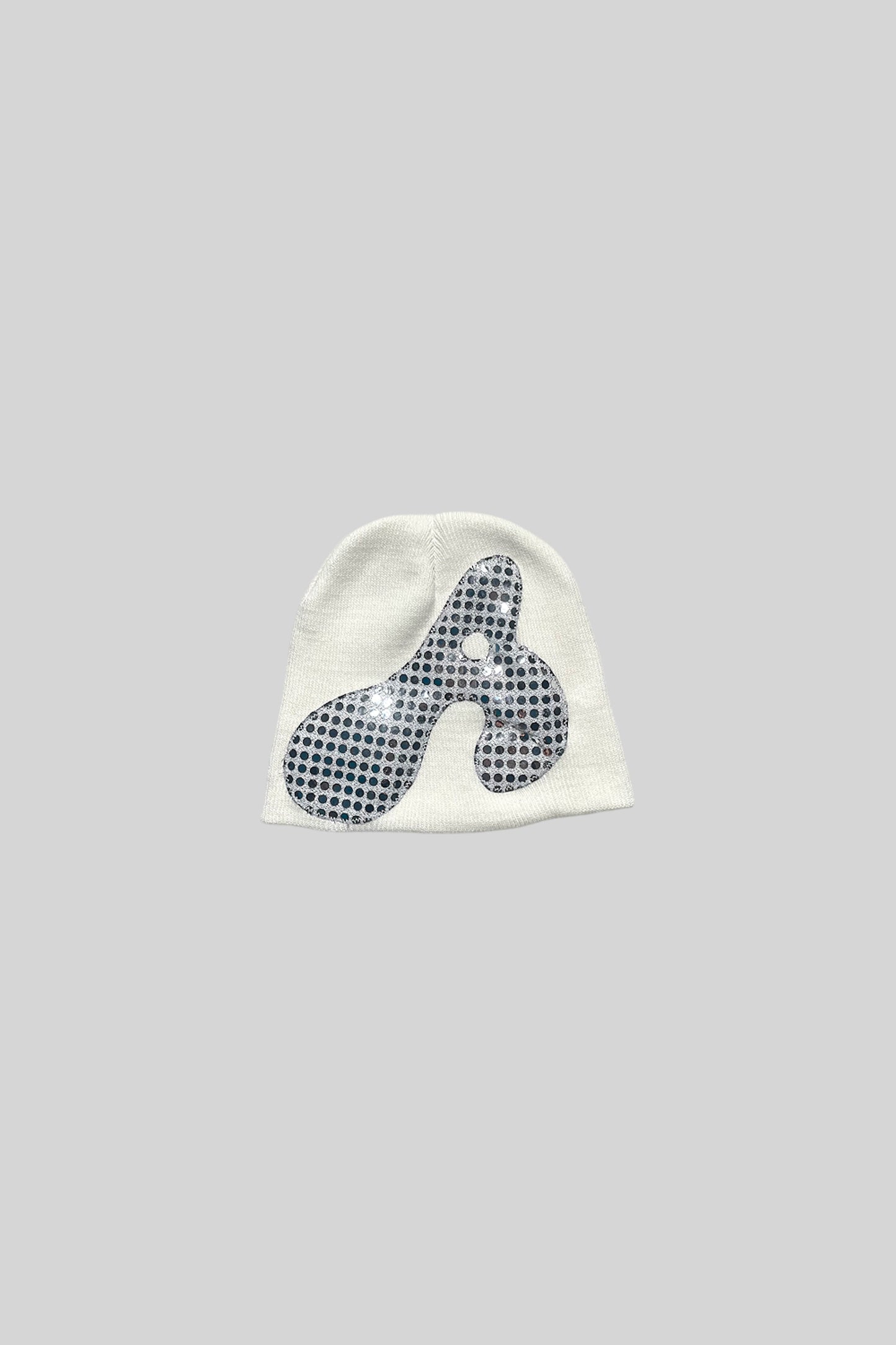BERRETTO CON LOGO "A"(PAILLETTES ARGENTO)