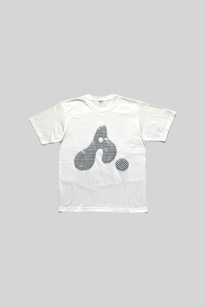 T-SHIRT CON LOGO "A" (PAILLETTES ARGENTATE)