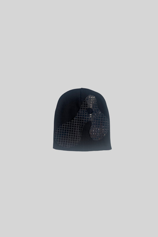 BEAMIE CON LOGO "A"(PAILLETTES NERE)
