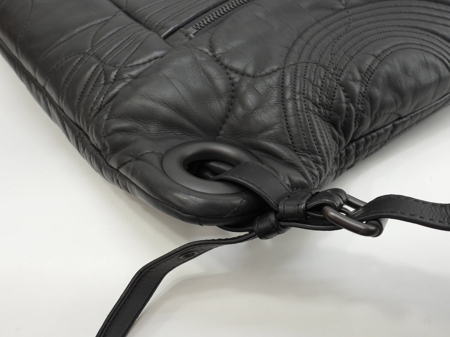Bottega Veneta Zaino in pelle di agnello grigio Rucksack Borsa a mano@B05308902Z