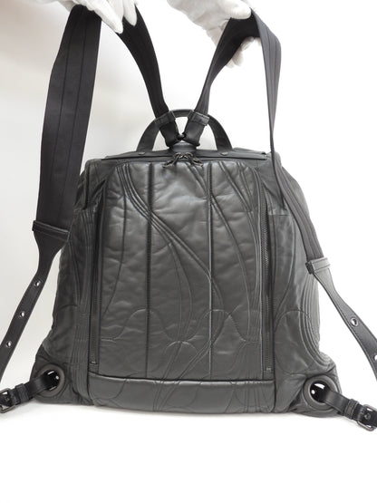 Bottega Veneta Zaino in pelle di agnello grigio Rucksack Borsa a mano@B05308902Z