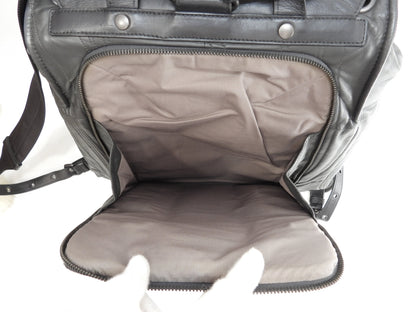 Bottega Veneta Zaino in pelle di agnello grigio Rucksack Borsa a mano@B05308902Z