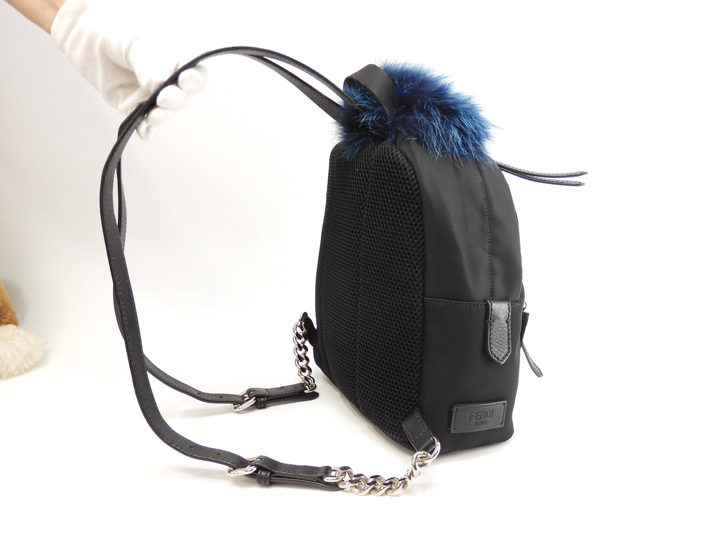 Fendi Zaino Piccolo Bag Bugs Mostro Nero Borsa a Sacco @ 20