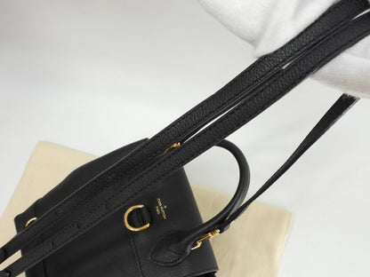Louis Vuitton Lockme Mini M54573, full leather nero, pochette, zaino, pari al nuovo @DU0168 2