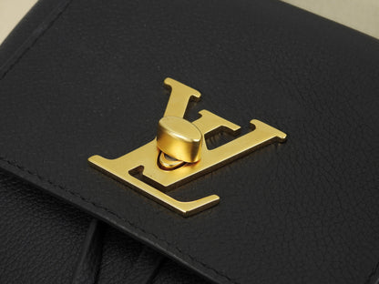 Louis Vuitton Lockme Mini M54573, full leather nero, pochette, zaino, pari al nuovo @DU0168 2