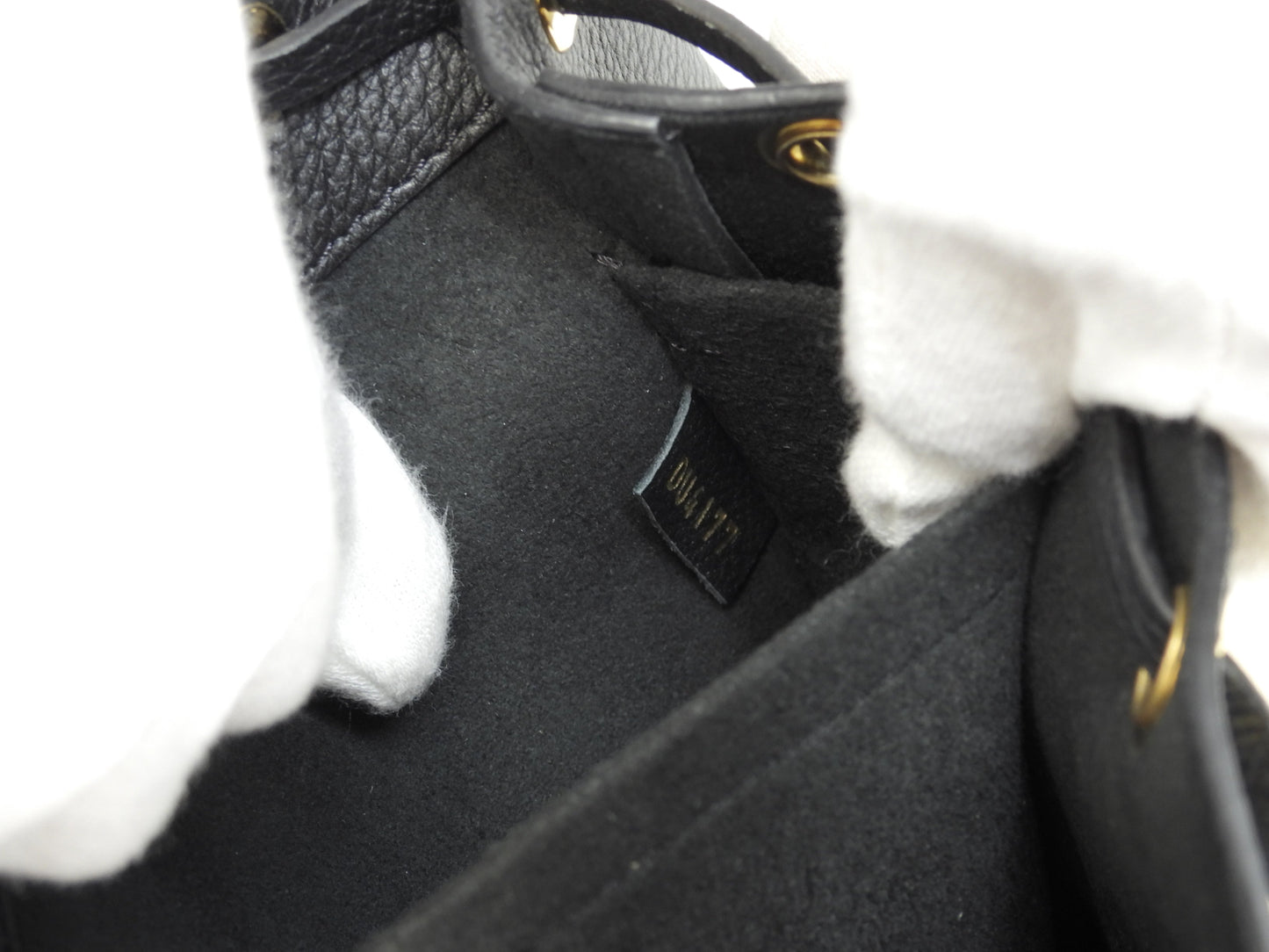 Louis Vuitton Lockme Mini M54573, full leather nero, pochette, zaino, pari al nuovo @DU0168 2