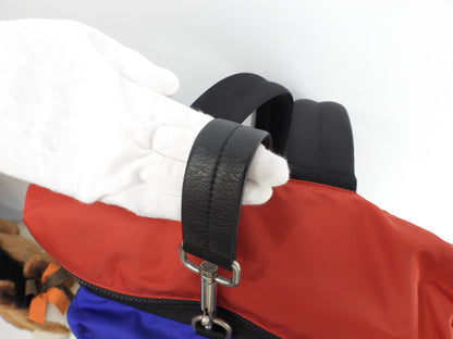 Givenchy Zaino in nylon nero, rosso e blu, zaino a tracolla @ZEA0198