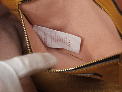 MARNI borsa tote con tracolla rimovibile Museo Soft piccola in pelle senape/grigio - Ottime condizioni @ 1