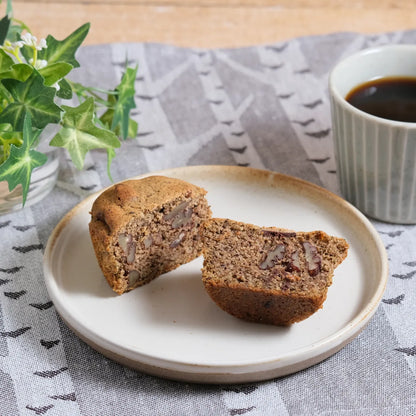 Muffin al tè, cioccolato e noci con 2,9 g di carboidrati